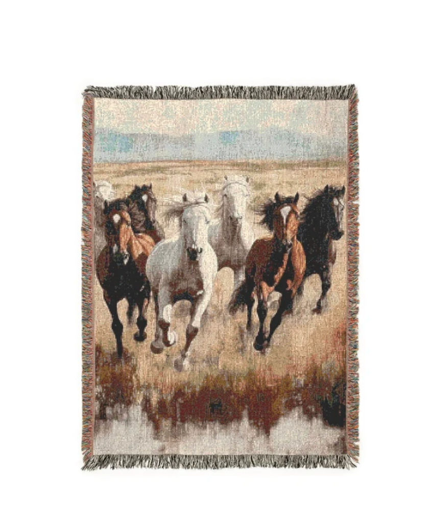 Handwoven Horse stitch Blanket